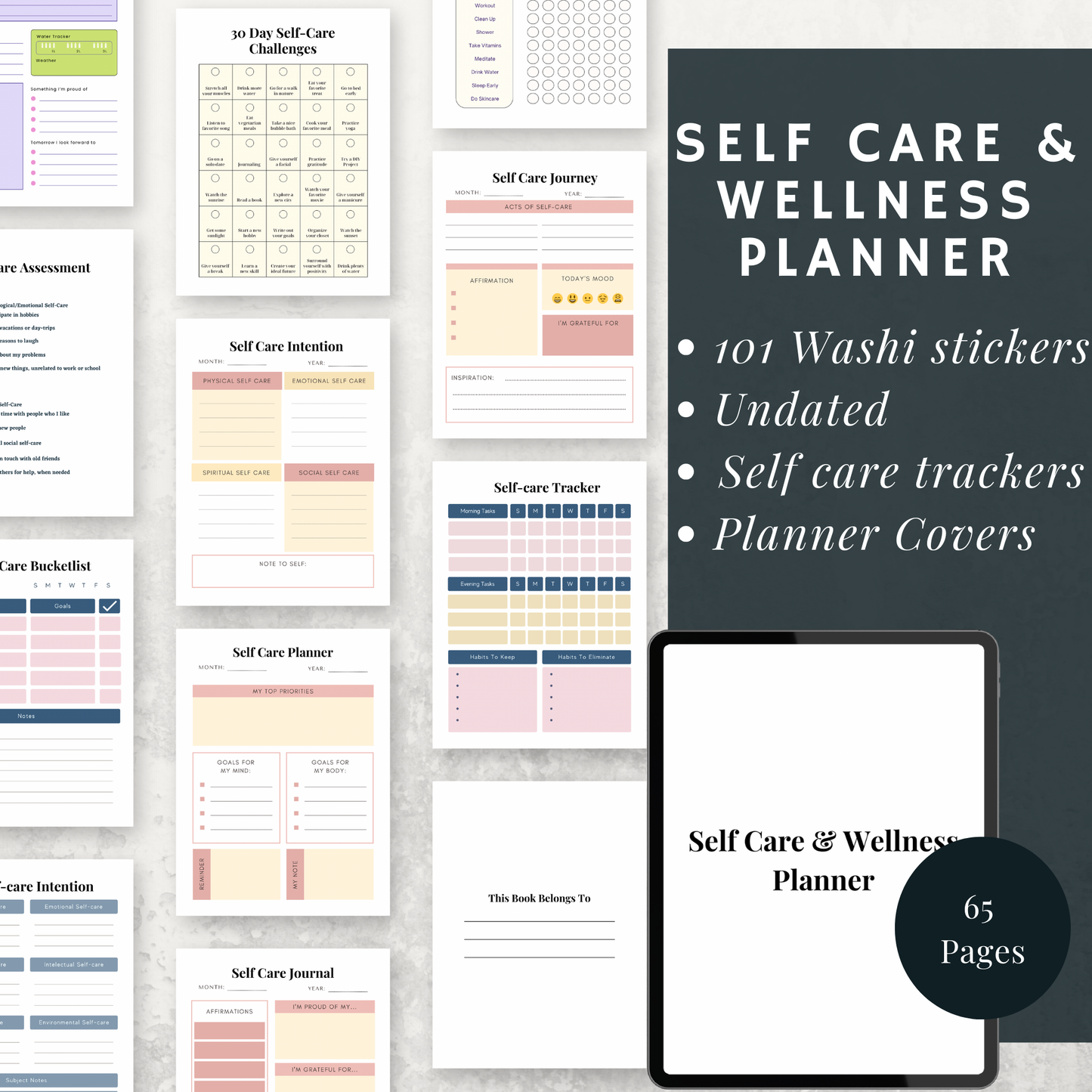 Self Care & Wellness Planner