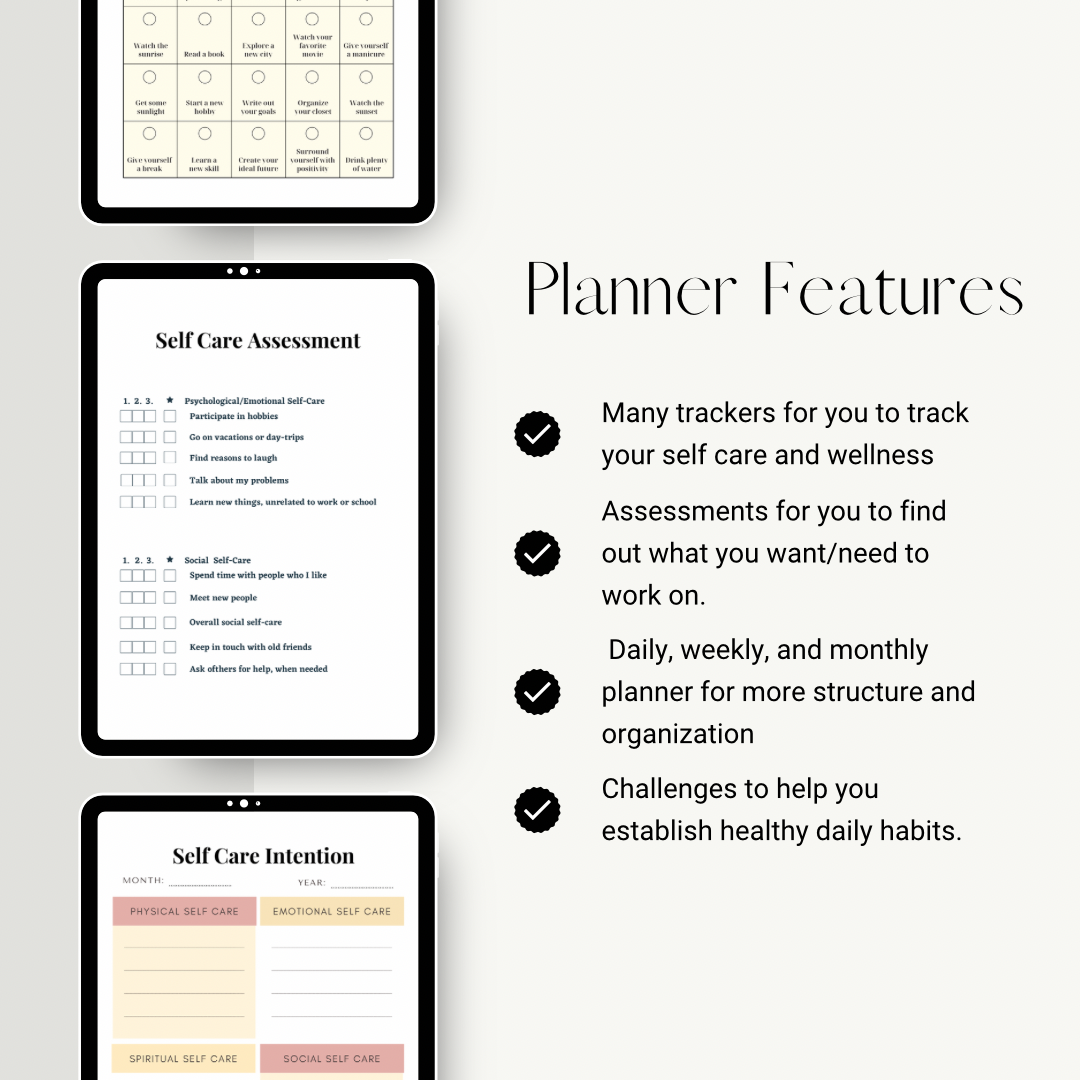 Self Care & Wellness Planner