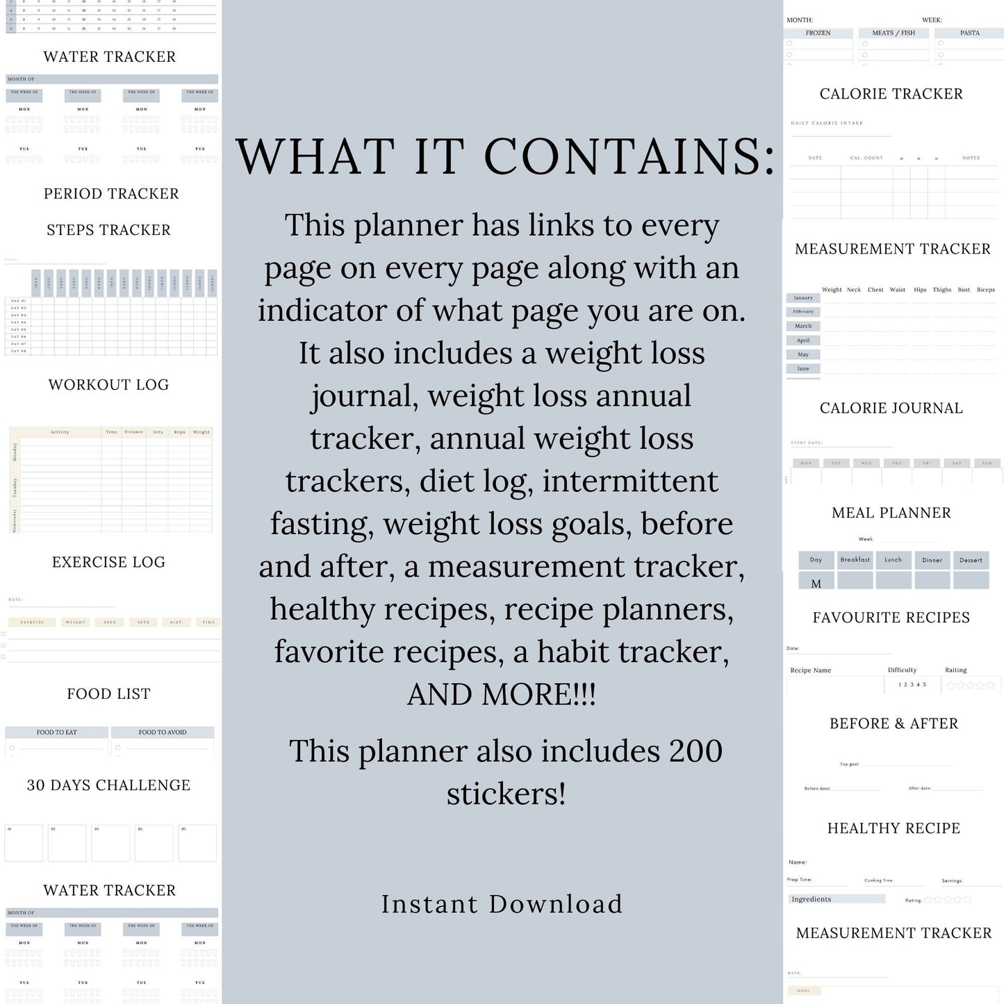 Digital Weight Loss Planner